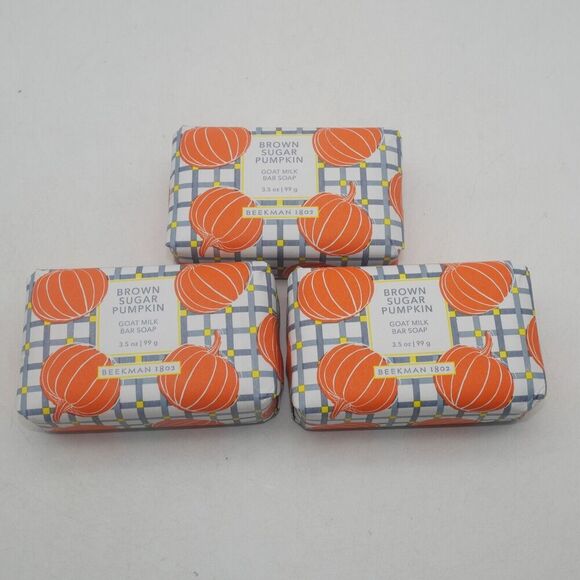 Beekman 1802 Other - 3 Bars of NEW Beekman 1802 Goat Milk Brown Sugar Pumpkin Body Soap Bar 3.5 oz ea